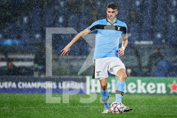 2020-12-08 - Wesley Hoedt of Lazioin action during the UEFA Champions League, Group F football match between SS Lazio and Club Brugge KV on December 8, 2020 at Stadio Olimpico in Rome, Italy - Photo Federico Proietti / DPPI - SS LAZIO VS CLUB BRUGGE KV - UEFA CHAMPIONS LEAGUE - SOCCER