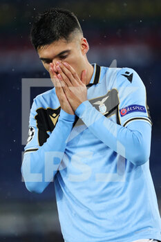 2020-12-08 - Joaquin Correa of Lazio reacts during the UEFA Champions League, Group F football match between SS Lazio and Club Brugge KV on December 8, 2020 at Stadio Olimpico in Rome, Italy - Photo Federico Proietti / DPPI - SS LAZIO VS CLUB BRUGGE KV - UEFA CHAMPIONS LEAGUE - SOCCER