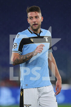 2020-12-08 - Sergej Milinkovic Savic of Lazio reacts during the UEFA Champions League, Group F football match between SS Lazio and Club Brugge KV on December 8, 2020 at Stadio Olimpico in Rome, Italy - Photo Federico Proietti / DPPI - SS LAZIO VS CLUB BRUGGE KV - UEFA CHAMPIONS LEAGUE - SOCCER