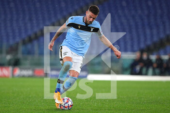 2020-12-08 - Sergej Milinkovic Savic of Lazio in action during the UEFA Champions League, Group F football match between SS Lazio and Club Brugge KV on December 8, 2020 at Stadio Olimpico in Rome, Italy - Photo Federico Proietti / DPPI - SS LAZIO VS CLUB BRUGGE KV - UEFA CHAMPIONS LEAGUE - SOCCER