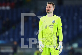 2020-12-08 - Club Brugge goalkeeper Simon Mignolet reacts during the UEFA Champions League, Group F football match between SS Lazio and Club Brugge KV on December 8, 2020 at Stadio Olimpico in Rome, Italy - Photo Federico Proietti / DPPI - SS LAZIO VS CLUB BRUGGE KV - UEFA CHAMPIONS LEAGUE - SOCCER