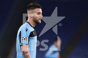 2020-12-08 - Sergej Milinkovic Savic of Lazio reacts during the UEFA Champions League, Group F football match between SS Lazio and Club Brugge KV on December 8, 2020 at Stadio Olimpico in Rome, Italy - Photo Federico Proietti / DPPI - SS LAZIO VS CLUB BRUGGE KV - UEFA CHAMPIONS LEAGUE - SOCCER