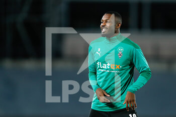 2020-12-09 - Marcus Thuram of Monchengladbach warms up before the UEFA Champions League, Group B football match between Real Madrid and Borussia Monchengladbach on december 9, 2020 at Ciudad Deportiva Real Madrid in Valdebebas, Madrid, Spain - Photo Oscar J Barroso / Spain DPPI / DPPI - REAL MADRID VS BORUSSIA MONCHENGLADBACH - UEFA CHAMPIONS LEAGUE - SOCCER