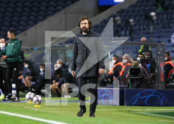 2021-02-17 - Juventus coach Andrea Pirlo during the UEFA Champions League, Round of 16, 1st leg football match between FC Porto and Juventus FC on February 17, 2021 at Estadio do Dragao in Porto, Portugal - Photo Nuno Guimaraes / ProSportsImages / DPPI - FC PORTO AND JUVENTUS FC - UEFA CHAMPIONS LEAGUE - SOCCER
