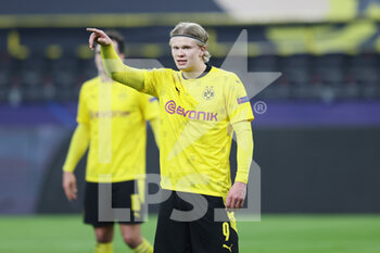 2021-03-09 - Erling Haaland of Borussia Dortmund during the UEFA Champions League, round of 16, 2nd leg football match between Borussia Dortmund and FC Sevilla on March 9, 2021 at Signal Iduna Park in Dortmund, Germany - Photo Jurgen Fromme / firo sportphoto / DPPI - BORUSSIA DORTMUND AND FC SEVILLA - UEFA CHAMPIONS LEAGUE - SOCCER