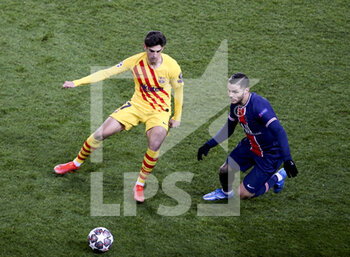 2021-03-10 - Francisco Trincao of Barcelona, Mauro Icardi of PSG during the UEFA Champions League, round of 16, 2nd leg football match between Paris Saint-Germain (PSG) and FC Barcelona (Barca) on March 10, 2021 at Parc des Princes stadium in Paris, France - Photo Jean Catuffe / DPPI - PARIS SAINT-GERMAIN (PSG) AND FC BARCELONA (BARCA) - UEFA CHAMPIONS LEAGUE - SOCCER
