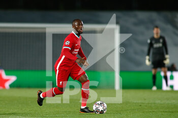 2021-04-06 - Naby Keita of Liverpool during the UEFA Champions League, Quarter final, 1st leg football match between Real Madrid and Liverpool FC on April 6, 2021 at Alfredo Di Stefano stadium in Valdebebas, Madrid, Spain - Photo Oscar J Barroso / Spain DPPI / DPPI - REAL MADRID AND LIVERPOOL FC - UEFA CHAMPIONS LEAGUE - SOCCER