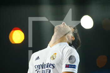 2021-04-06 - Marco Asensio of Real Madrid during the UEFA Champions League, Quarter final, 1st leg football match between Real Madrid and Liverpool FC on April 6, 2021 at Alfredo Di Stefano stadium in Valdebebas, Madrid, Spain - Photo Oscar J Barroso / Spain DPPI / DPPI - REAL MADRID AND LIVERPOOL FC - UEFA CHAMPIONS LEAGUE - SOCCER