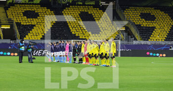 2021-04-14 - Teams during the UEFA Champions League, Quarter-Finals, 2nd leg football match between Borussia Dortmund and Manchester City on April 14, 2021 at Signal Iduna Park in Dortmund, Germany - Photo Ralf Ibing / firo Sportphoto / DPPI - BORUSSIA DORTMUND VS MANCHESTER CITY - UEFA CHAMPIONS LEAGUE - SOCCER