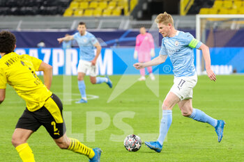 2021-04-14 - Kevin De Bruyne of Manchester City during the UEFA Champions League, Quarter-Finals, 2nd leg football match between Borussia Dortmund and Manchester City on April 14, 2021 at Signal Iduna Park in Dortmund, Germany - Photo Joachim Bywaletz / Orange Pictures / DPPI - BORUSSIA DORTMUND VS MANCHESTER CITY - UEFA CHAMPIONS LEAGUE - SOCCER