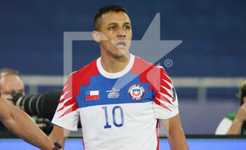 2021-07-03 - Alexis Sanchez of Chile during the Copa America 2021, quarter final football match between Brazil and Chile on July 3, 2021 at Olympic stadium in Rio de Janeiro, Brazil - Photo Laurent Lairys / DPPI - 2021 QUARTER FINAL - BRAZIL VS CHILE - COPA AMERICA - SOCCER