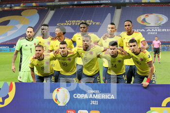 2021-07-07 - Team of Colombia during the Copa America 2021, semi-final football match between Argentina and Colombia on July 7, 2021 at Estadio Nacional Mane Garrincha in Brasilia, Brazil - Photo Laurent Lairys / DPPI - COPA AMERICA 2021, SEMI-FINAL - ARGENTINA VS COLOMBIA - COPA AMERICA - SOCCER