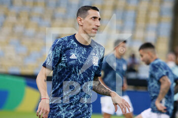2021-07-11 - Angel Di Maria of Argentina warms up during the Copa America 2021, Final football match between Argentina and Brazil on July 11, 2021 at Maracana stadium in Rio de Janeiro, Brazil - Photo Laurent Lairys / DPPI - COPA AMERICA 2021, FINAL - ARGENTINA VS BRAZIL - COPA AMERICA - SOCCER