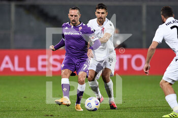 2020-10-28 - Franck Ribery of ACF Fiorentina in action against Adelkovic of Calcio Padova  - FIORENTINA VS PADOVA - ITALIAN CUP - SOCCER