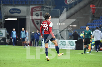 2020-11-25 - Riccardo Sottil of Cagliari Calcio, Esultanza, Celebration after scoring goal - CAGLIARI VS HELLAS VERONA - ITALIAN CUP - SOCCER