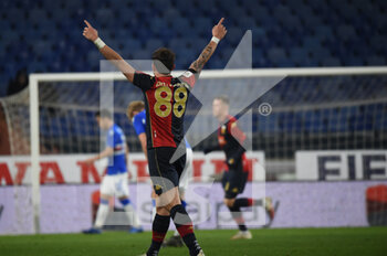 2020-11-26 - Luca Pellegrini (Genoa), esulta dopo che la propia squadra ha realizzato la rete del definitivo 1 a 3 - SAMPDORIA VS GENOA - ITALIAN CUP - SOCCER