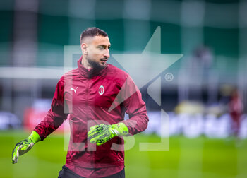 2021-01-12 - Gianluigi Donnarumma of AC Milan warms up - AC MILAN VS TORINO FC - ITALIAN CUP - SOCCER