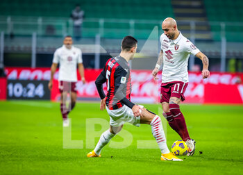 2021-01-12 - Simone Zaza of Torino FC in action - AC MILAN VS TORINO FC - ITALIAN CUP - SOCCER
