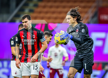 2021-01-12 - Ciprian Tatarusanu of AC Milan in action - AC MILAN VS TORINO FC - ITALIAN CUP - SOCCER