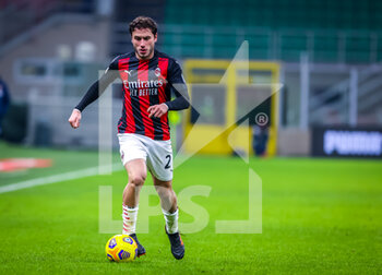 2021-01-12 - Davide Calabria of AC Milan in action - AC MILAN VS TORINO FC - ITALIAN CUP - SOCCER