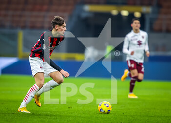2021-01-12 - Giacomo Olzer of AC Milan in action - AC MILAN VS TORINO FC - ITALIAN CUP - SOCCER