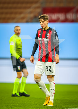 2021-01-12 - Giacomo Olzer of AC Milan in action - AC MILAN VS TORINO FC - ITALIAN CUP - SOCCER