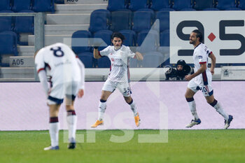 2021-01-14 - Riccardo Sottil (Cagliari Calcio) esulta dopo aver segnato il gol del pareggio - ATALANTA BC VS CAGLIARI CALCIO - ITALIAN CUP - SOCCER