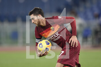 2021-01-19 - ROME, ITALY - January 19 : Lorenzo Pellegrini of AS Roma after scoring The penalty during the round eighths football Tim Cup soccer match between AS Roma and Spezia at Stadio Olimpico on January 19,2021 in Rome Italy  - AS ROMA VS SPEZIA CALCIO - ITALIAN CUP - SOCCER