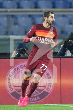 2021-01-19 - ROME, ITALY - January 19 : Henrikh Mkhitaryan  of AS Roma celebrates after scoring the goal during the round eighths football Tim Cup soccer match between AS Roma and Spezia at Stadio Olimpico on January 19,2021 in Rome, Italy. - AS ROMA VS SPEZIA CALCIO - ITALIAN CUP - SOCCER