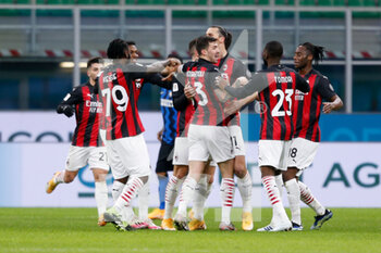 2021-01-26 - Zlatan Ibrahimovic (AC Milan) celebrating after scoring the opener - FC INTERNAZIONALE VS AC MILAN - ITALIAN CUP - SOCCER