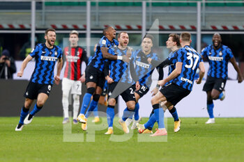 2021-01-26 - Christian Eriksen (FC Internazionale) celebrating scoring the winning goal in the additional time - FC INTERNAZIONALE VS AC MILAN - ITALIAN CUP - SOCCER