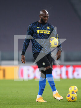 2021-02-09 - Romelu Lukaku (FC Internazionale) during warm-up - JUVENTUS FC VS FC INTERNAZIONALE - ITALIAN CUP - SOCCER