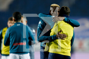 2021-02-10 - Victor Osimhen (SSC Napoli) hugs a teammates - ATALANTA BC VS SSC NAPOLI - ITALIAN CUP - SOCCER