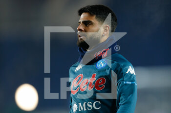2021-02-10 - Lorenzo Insigne (SSC Napoli) warming up before the match - ATALANTA BC VS SSC NAPOLI - ITALIAN CUP - SOCCER