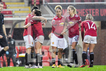 2020-11-08 - Manchester United Women forward Ella Toone (7) scores a goal and celebrates to make the score 1-0 during the Women's English championship, FA Women's Super League football match between Manchester United and Arsenal on November 8, 2020 at Leigh Sports Village in Leigh, England - Photo Malcolm Bryce / ProSportsImages / DPPI - MANCHESTER UNITED VS ARSENAL - ENGLISH FA WOMEN'S SUPER LEAGUE - SOCCER