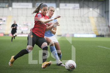 2020-11-14 - Manchester United defender Ona Batlle (17) and Manchester City forward Georgia Stanway (10) during the Women's English championship, FA Women's Super League football match between Manchester United and Manchester City on November 14, 2020 at Leigh Sports Village in Leigh, England - Photo Craig Galloway / ProSportsImages / DPPI - MANCHESTER UNITED VS MANCHESTER CITY - ENGLISH FA WOMEN'S SUPER LEAGUE - SOCCER