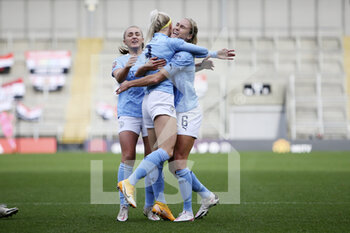 2020-11-14 - Manchester City forward Chloe Kelly (9) scores a goal 0-1 and celebrates during the Women's English championship, FA Women's Super League football match between Manchester United and Manchester City on November 14, 2020 at Leigh Sports Village in Leigh, England - Photo Craig Galloway / ProSportsImages / DPPI - MANCHESTER UNITED VS MANCHESTER CITY - ENGLISH FA WOMEN'S SUPER LEAGUE - SOCCER