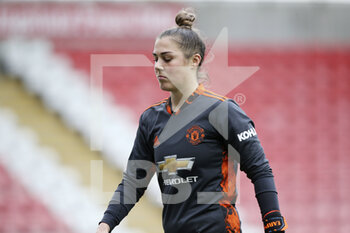 2020-11-14 - Manchester United goalkeeper Mary Earps during the Women's English championship, FA Women's Super League football match between Manchester United and Manchester City on November 14, 2020 at Leigh Sports Village in Leigh, England - Photo Craig Galloway / ProSportsImages / DPPI - MANCHESTER UNITED VS MANCHESTER CITY - ENGLISH FA WOMEN'S SUPER LEAGUE - SOCCER