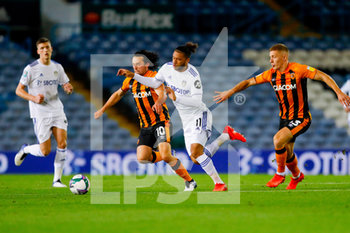 2020-09-16 - Leeds United forward Tyler Roberts (11) and George Honeyman of Hull during the English League Cup, EFL Carabao Cup, football match between Leeds United and Hull City on September 16, 2020 at Elland Road in Leeds, England - Photo Simon Davies / ProSportsImages / DPPI - LEEDS UNITED VS HULL CITY - ENGLISH LEAGUE CUP - SOCCER