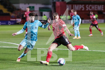 2020-09-24 - Lincoln City midfielder James Jones (8) and Liverpool defender Neco Williams (76) during the English League Cup, EFL Carabao Cup, football match between Lincoln City and Liverpool on September 24, 2020 at Sincil Bank in Lincoln, England - Photo Shaun Conway / ProSportsImages / DPPI - LINCOLN CITY VS LIVERPOOL - ENGLISH LEAGUE CUP - SOCCER