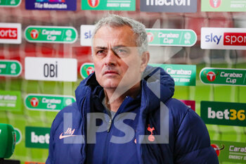 2020-12-23 - Tottenham Hotspur Manager Jose Mourinho during the English League Cup, EFL Cup quarter-final football match between Stoke City and Tottenham Hotspur on December 23, 2020 at the Bet365 Stadium in Stoke-on-Trent, England - Photo kevin Warburton - A Moment in Sport / ProSportsImages / DPPI - STOKE CITY VS TOTTENHAM HOTSPUR - ENGLISH LEAGUE CUP - SOCCER