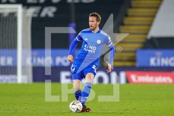 2021-02-10 - Christian Fuchs (28) of Leicester City during the English Cup, FA Cup 5th round football match between Leicester City and Brighton and Hove Albion on February 10, 2021 at the King Power Stadium in Leicester, England - Photo Nigel Keene / ProSportsImages / DPPI - LEICESTER CITY AND BRIGHTON AND HOVE ALBION - ENGLISH LEAGUE CUP - SOCCER