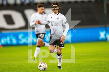 2021-02-10 - Swansea City midfielder Yan Dhanda (21) during the English Cup, FA Cup 5th round football match between Swansea City and Manchester City on February 10, 2021 at the Liberty Stadium in Swansea, Wales - Photo Gruffydd Thomas / ProSportsImages / DPPI - SWANSEA CITY AND MANCHESTER CITY - ENGLISH LEAGUE CUP - SOCCER