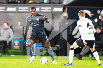 2021-02-10 - Manchester City defender Benjamin Mendy (22) during the English Cup, FA Cup 5th round football match between Swansea City and Manchester City on February 10, 2021 at the Liberty Stadium in Swansea, Wales - Photo Gruffydd Thomas / ProSportsImages / DPPI - SWANSEA CITY AND MANCHESTER CITY - ENGLISH LEAGUE CUP - SOCCER