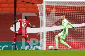 2020-09-12 - Leeds United goalkeeper Illan Meslier (1) during the English championship Premier League football match between Liverpool and Leeds United on September 12, 2020 at Anfield in Liverpool, England - Photo Simon Davies / ProSportsImages / DPPI - LIVERPOOL VS LEEDS UNITED - ENGLISH PREMIER LEAGUE - SOCCER