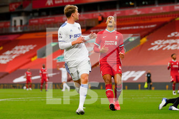 2020-09-12 - Leeds United forward Patrick Bamford (9) scores a goal to make the score 2-2 during the English championship Premier League football match between Liverpool and Leeds United on September 12, 2020 at Anfield in Liverpool, England - Photo Simon Davies / ProSportsImages / DPPI - LIVERPOOL VS LEEDS UNITED - ENGLISH PREMIER LEAGUE - SOCCER