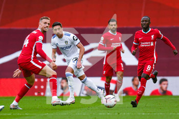 2020-09-12 - Leeds United midfielder Pablo Hernandez (19) Liverpool midfielder Naby Keita (8) and Liverpool midfielder Jordan Henderson (14) in action during the English championship Premier League football match between Liverpool and Leeds United on September 12, 2020 at Anfield in Liverpool, England - Photo Malcolm Bryce / ProSportsImages / DPPI - LIVERPOOL VS LEEDS UNITED - ENGLISH PREMIER LEAGUE - SOCCER
