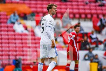 2020-09-12 - Leeds United forward Patrick Bamford (9) in action during the English championship Premier League football match between Liverpool and Leeds United on September 12, 2020 at Anfield in Liverpool, England - Photo Malcolm Bryce / ProSportsImages / DPPI - LIVERPOOL VS LEEDS UNITED - ENGLISH PREMIER LEAGUE - SOCCER