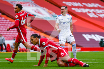 2020-09-12 - Leeds United forward Jack Harrison (22) scores a goal and celebrates to make the score 1-1 during the English championship Premier League football match between Liverpool and Leeds United on September 12, 2020 at Anfield in Liverpool, England - Photo Malcolm Bryce / ProSportsImages / DPPI - LIVERPOOL VS LEEDS UNITED - ENGLISH PREMIER LEAGUE - SOCCER
