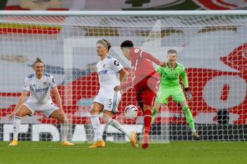 2020-09-12 - Leeds United defender Robin Koch (5) blocks a shot during the English championship Premier League football match between Liverpool and Leeds United on September 12, 2020 at Anfield in Liverpool, England - Photo Simon Davies / ProSportsImages / DPPI - LIVERPOOL VS LEEDS UNITED - ENGLISH PREMIER LEAGUE - SOCCER